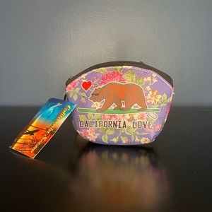California Love Change Stash Purse with Zipper NWT